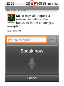 Android 'Speak Now' Success