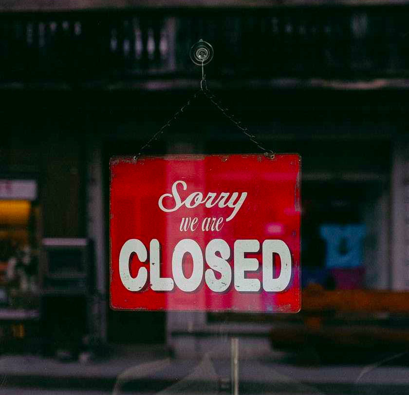 red and white signage