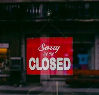 red and white signage