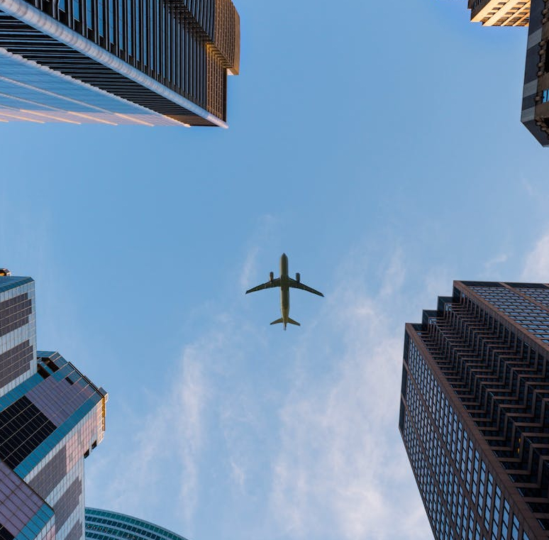 low angle photography of airplane