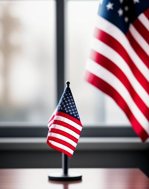 Flag On Desk